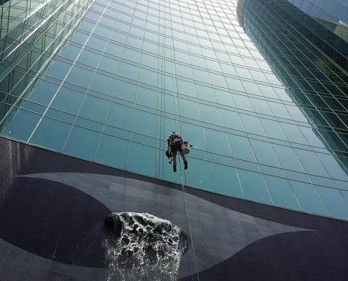 High rise pressure washing
