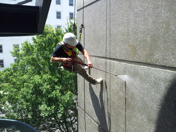 High rise pressure washing