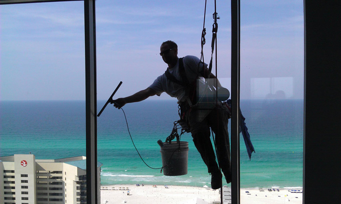 High rise window cleaner